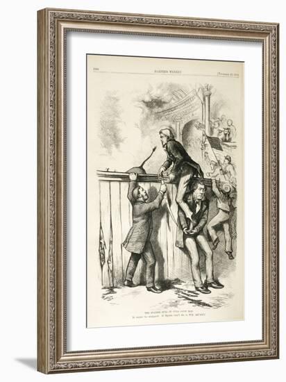 The Spanish Bull in Cuba Gone Mad, 1873-Thomas Nast-Framed Giclee Print