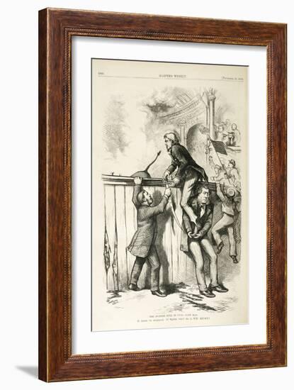 The Spanish Bull in Cuba Gone Mad, 1873-Thomas Nast-Framed Giclee Print