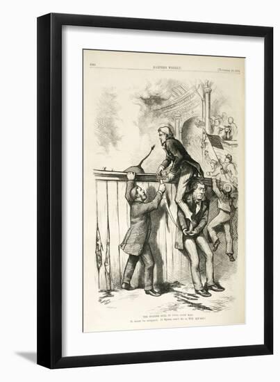 The Spanish Bull in Cuba Gone Mad, 1873-Thomas Nast-Framed Giclee Print