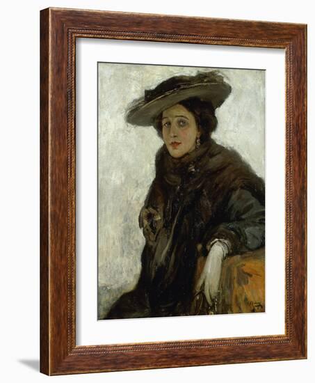 The Spanish Hat or Mrs. Gerard Chowne-Sir John Lavery-Framed Giclee Print