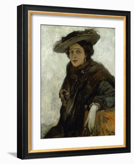 The Spanish Hat or Mrs. Gerard Chowne-Sir John Lavery-Framed Giclee Print