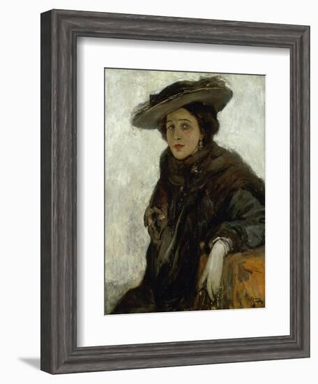 The Spanish Hat or Mrs. Gerard Chowne-Sir John Lavery-Framed Giclee Print