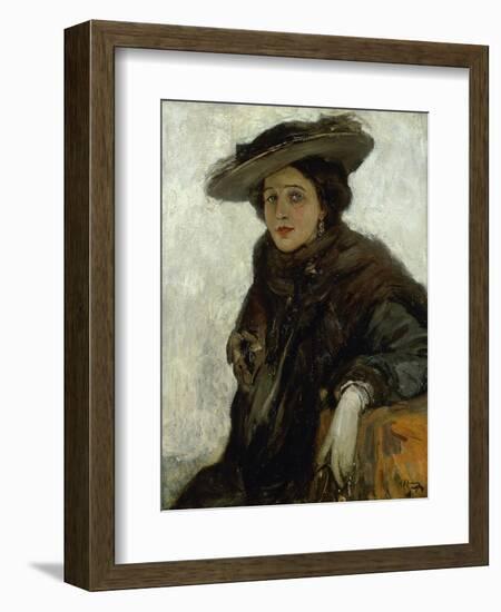 The Spanish Hat or Mrs. Gerard Chowne-Sir John Lavery-Framed Giclee Print