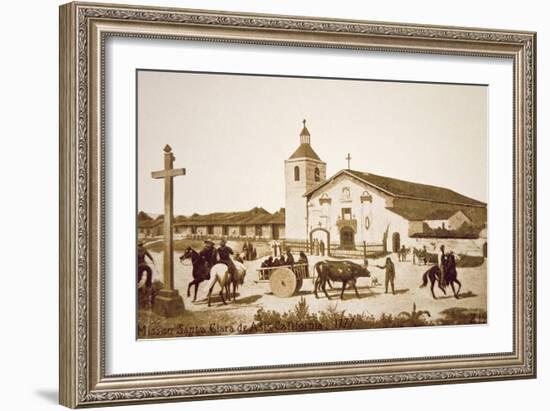 The Spanish Mission, Santa Clara de Asis, California in 1777-American School-Framed Giclee Print