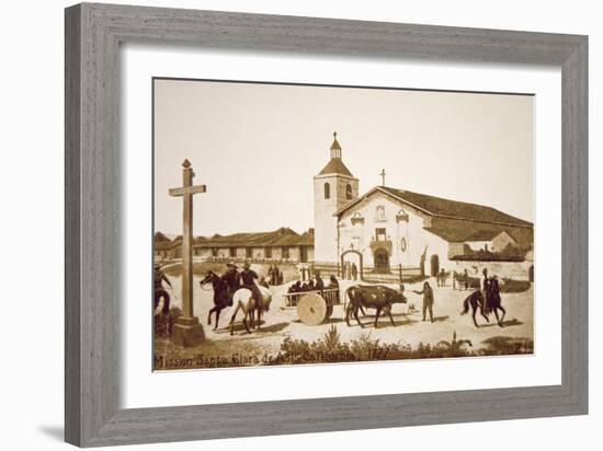 The Spanish Mission, Santa Clara de Asis, California in 1777-American School-Framed Giclee Print