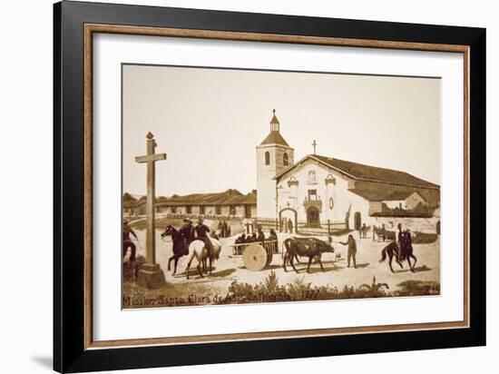 The Spanish Mission, Santa Clara de Asis, California in 1777-American School-Framed Giclee Print