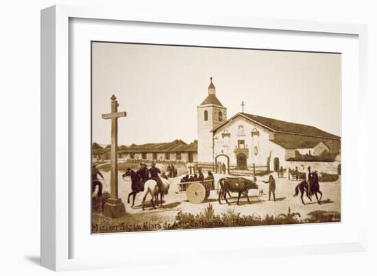 The Spanish Mission, Santa Clara de Asis, California in 1777-American School-Framed Giclee Print