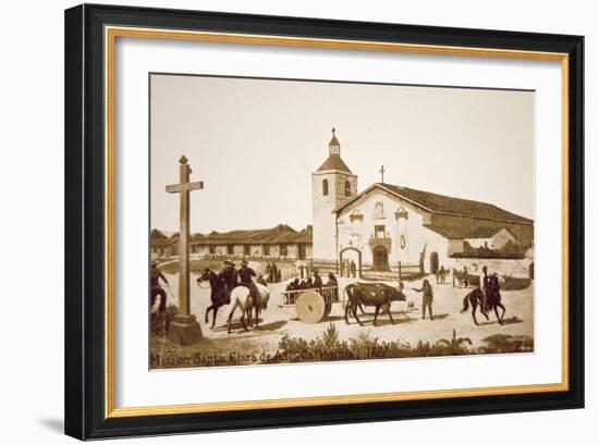 The Spanish Mission, Santa Clara de Asis, California in 1777-American School-Framed Giclee Print