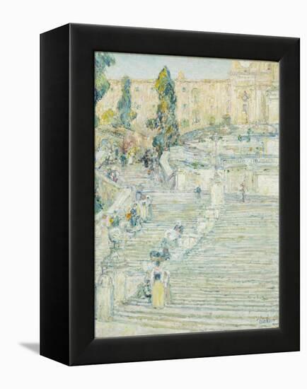 The Spanish Stairs, Rome, 1897-Childe Hassam-Framed Premier Image Canvas