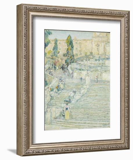 The Spanish Stairs, Rome, 1897-Childe Hassam-Framed Giclee Print