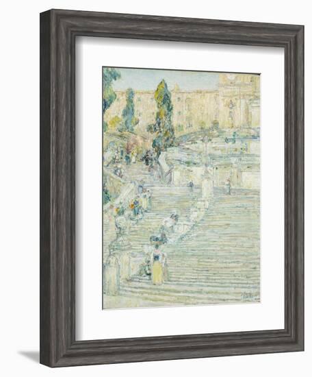 The Spanish Stairs, Rome, 1897-Childe Hassam-Framed Giclee Print