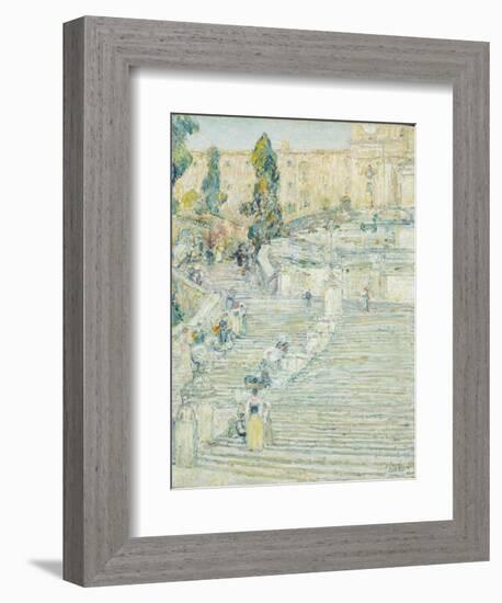 The Spanish Stairs, Rome, 1897-Childe Hassam-Framed Giclee Print