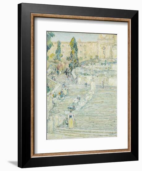 The Spanish Stairs, Rome, 1897-Childe Hassam-Framed Giclee Print