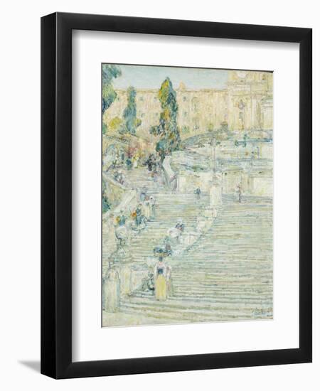 The Spanish Stairs, Rome, 1897-Childe Hassam-Framed Giclee Print