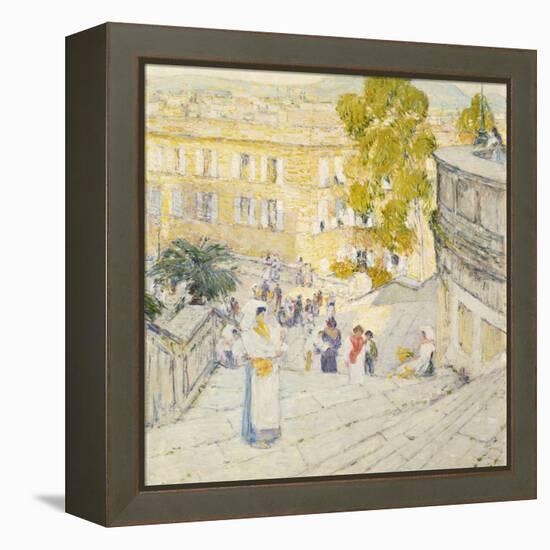 The Spanish Steps of Rome, 1897-Childe Hassam-Framed Premier Image Canvas