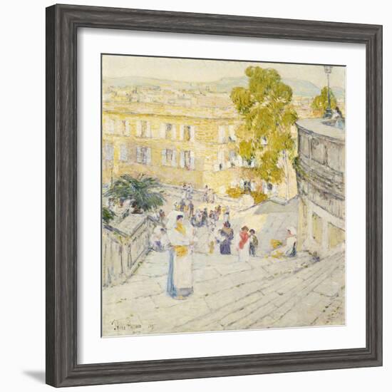 The Spanish Steps of Rome-Childe Hassam-Framed Giclee Print