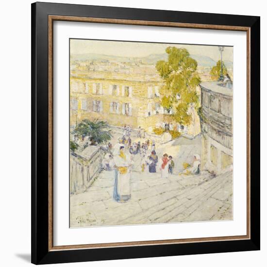 The Spanish Steps of Rome-Childe Hassam-Framed Giclee Print