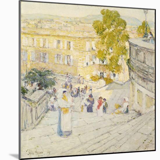 The Spanish Steps of Rome-Childe Hassam-Mounted Giclee Print