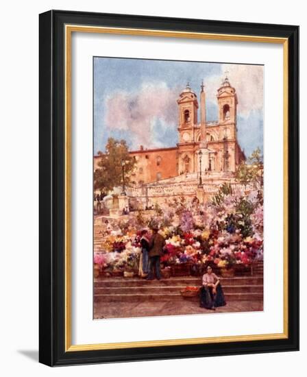 The 'Spanish Steps,' Piazza Di Spagna-Alberto Pisa-Framed Giclee Print