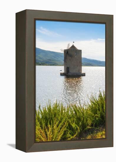 The Spanish Windmill on the Lagoon of Orbetello, Orbetello, Grosseto Province, Tuscany, Italy-Nico Tondini-Framed Premier Image Canvas