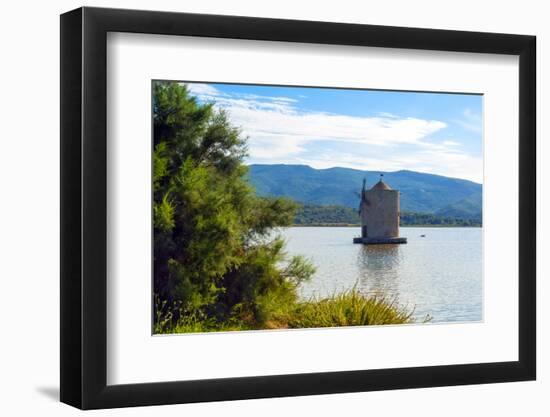 The Spanish Windmill on the Lagoon of Orbetello, Orbetello, Grosseto Province, Tuscany, Italy-Nico Tondini-Framed Photographic Print