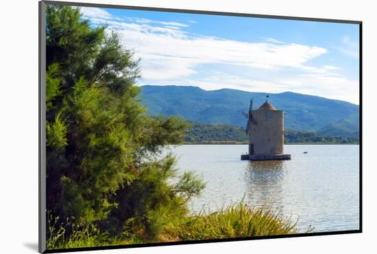 The Spanish Windmill on the Lagoon of Orbetello, Orbetello, Grosseto Province, Tuscany, Italy-Nico Tondini-Mounted Photographic Print