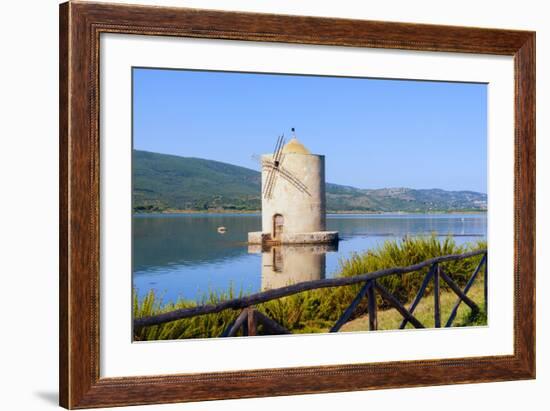 The Spanish Windmill on the Lagoon of Orbetello, Tuscany-Nico Tondini-Framed Photographic Print
