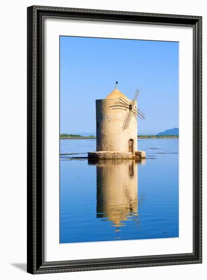 The Spanish Windmill on the Lagoon of Orbetello, Tuscany-Nico Tondini-Framed Photographic Print