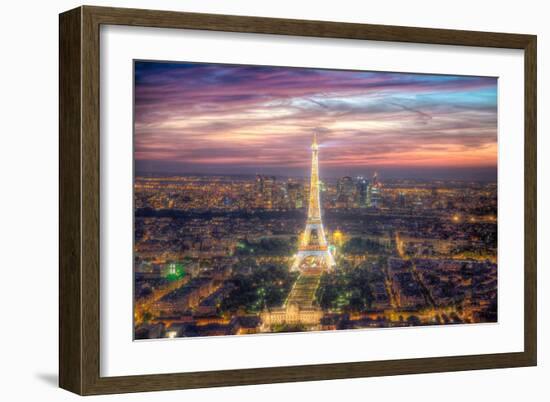 The sparkling lights of the Eiffel Tower-Nick Jackson-Framed Art Print