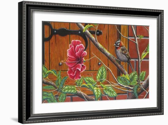 The Sparrow Who Visit Your Window-Luis Aguirre-Framed Giclee Print