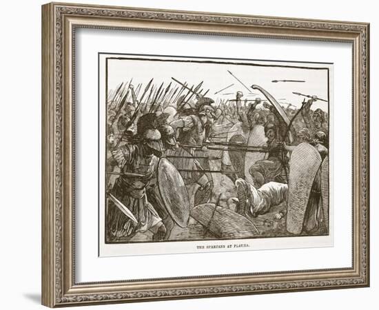 The Spartans at Platea (Litho)-English-Framed Giclee Print