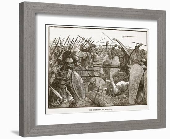 The Spartans at Platea (Litho)-English-Framed Giclee Print