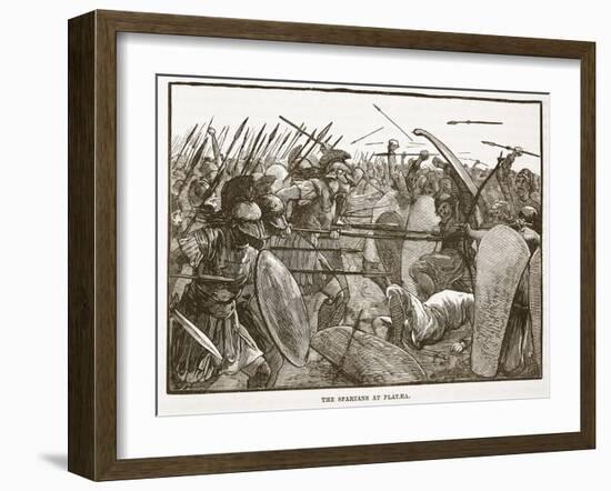 The Spartans at Platea (Litho)-English-Framed Giclee Print