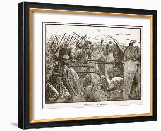 The Spartans at Platea (Litho)-English-Framed Giclee Print