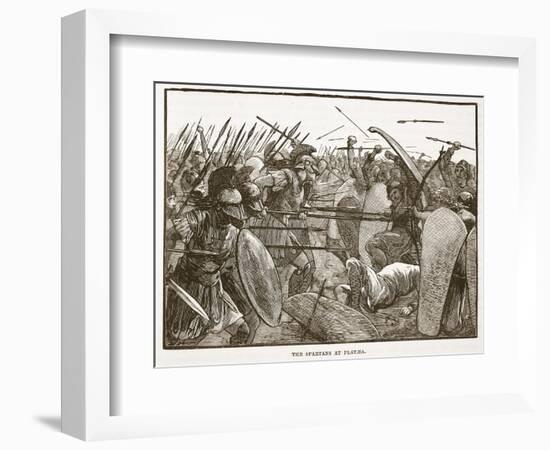 The Spartans at Platea (Litho)-English-Framed Giclee Print