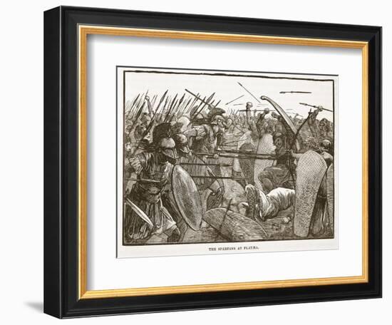 The Spartans at Platea (Litho)-English-Framed Giclee Print