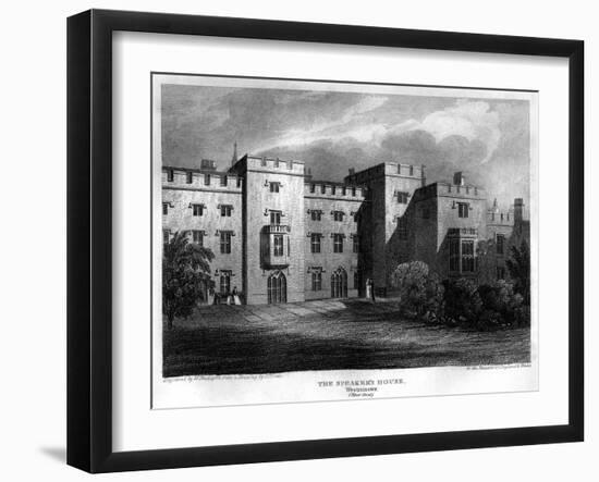 The Speaker's House, Westminster, London, 1815-William Radclyffe-Framed Giclee Print