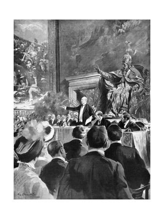 The Speech Of Prime Minister Antonio Salandra On Capitol Hill Giclee Print Art Com