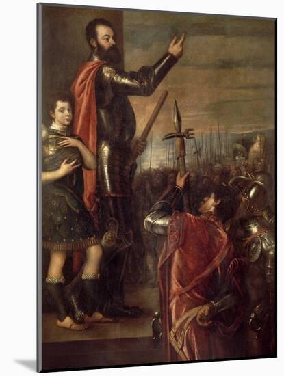 The Speech of the Marquis of Vasto, 1540-1541-Titian (Tiziano Vecelli)-Mounted Giclee Print
