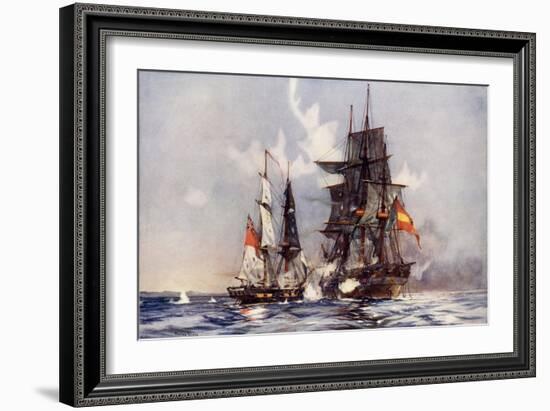 The "Speedy" Capturing the "Gamo"-Charles Edward Dixon-Framed Giclee Print