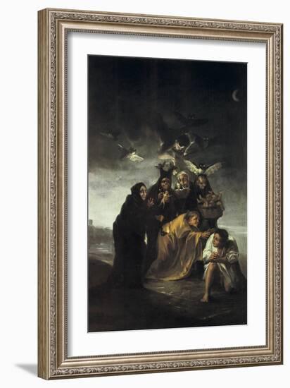 The Spell or the Witches-Francisco de Goya-Framed Art Print