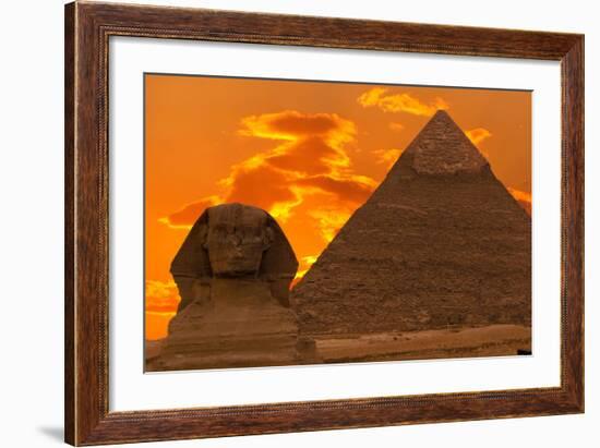 The Sphinx And Great Pyramid, Egypt-Dmitry Pogodin-Framed Photographic Print