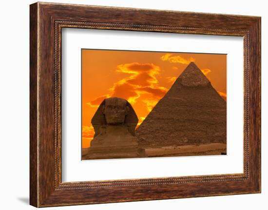 The Sphinx And Great Pyramid, Egypt-Dmitry Pogodin-Framed Photographic Print