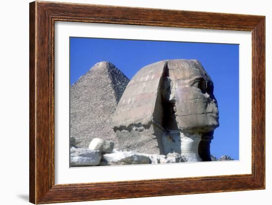 The Sphinx and Pyramid of Khafre (Chephren), Giza, Egypt, 4th Dynasty, 26th Century Bc-CM Dixon-Framed Photographic Print
