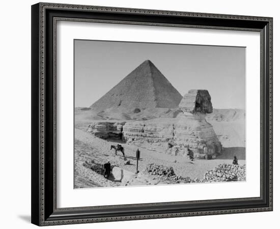 The Sphinx and Pyramid-null-Framed Photographic Print