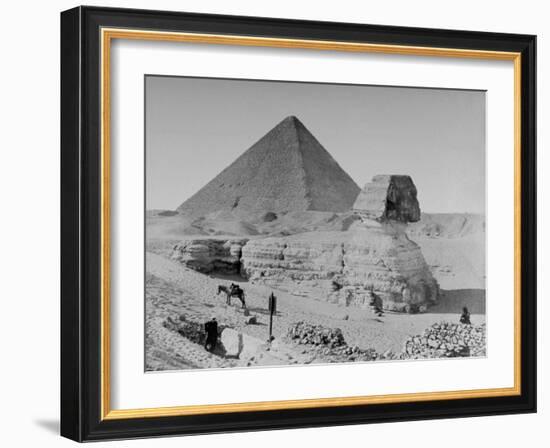 The Sphinx and Pyramid-null-Framed Photographic Print