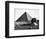 The Sphinx and the Pyramid of Cheops Standing in the Desert-null-Framed Photographic Print