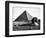 The Sphinx and the Pyramid of Cheops Standing in the Desert-null-Framed Photographic Print