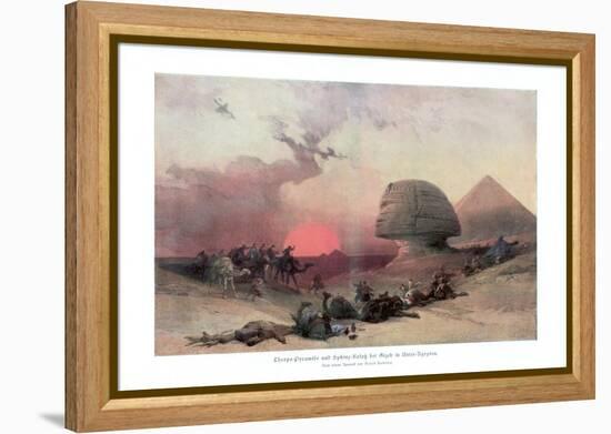 The Sphinx at Giza, Egypt, 1840S-David Roberts-Framed Premier Image Canvas