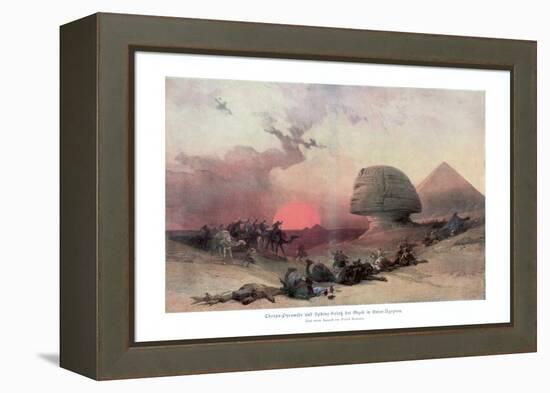 The Sphinx at Giza, Egypt, 1840S-David Roberts-Framed Premier Image Canvas